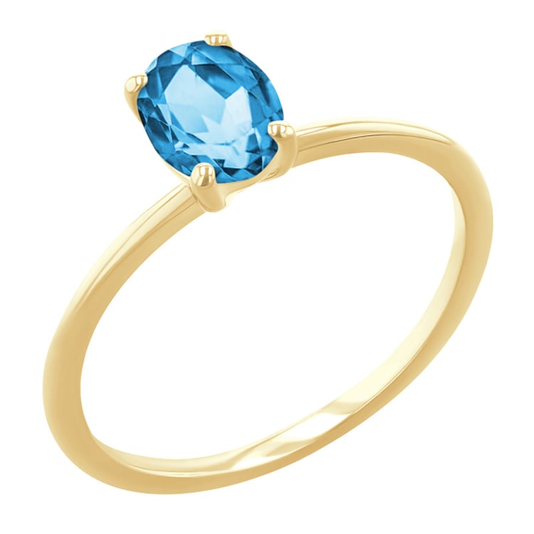 Elegantný zásnubný prsteň s oval švajčiarskym topazom Frost 151085