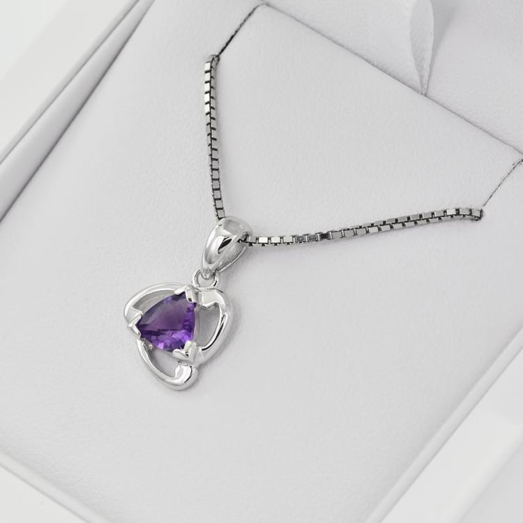 Náhrdelník zo striebra s ametystom 28342
