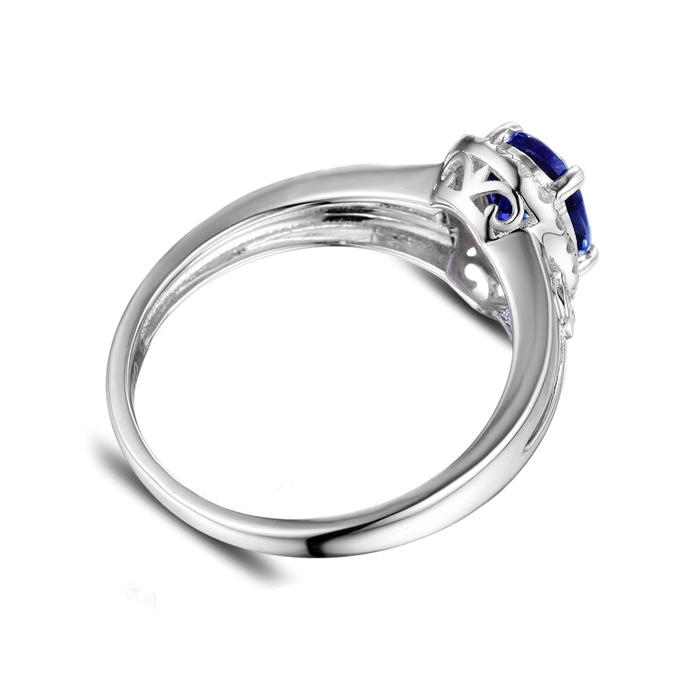 Prsteň z bieleho zlata 12705