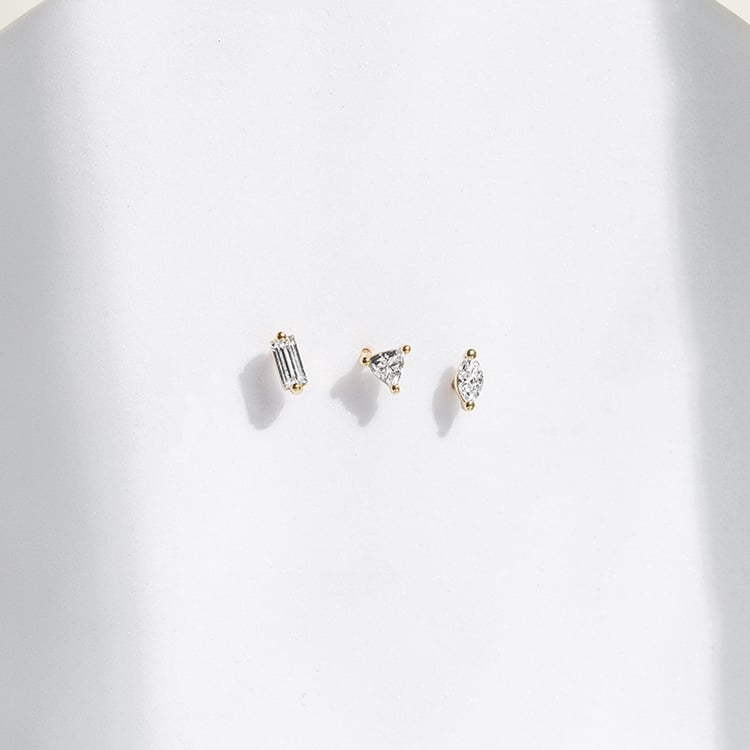 Mini náušnice s marquise lab-grown diamantom Blues 145089