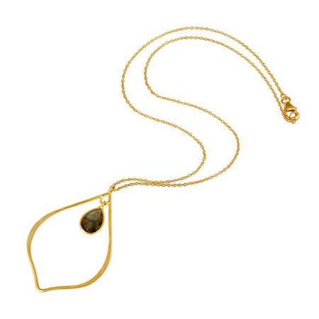 Pozlátený náhrdelník s labradoritom 6634