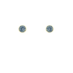 Minimalistické bezel náušnice so zafírmi Viosa