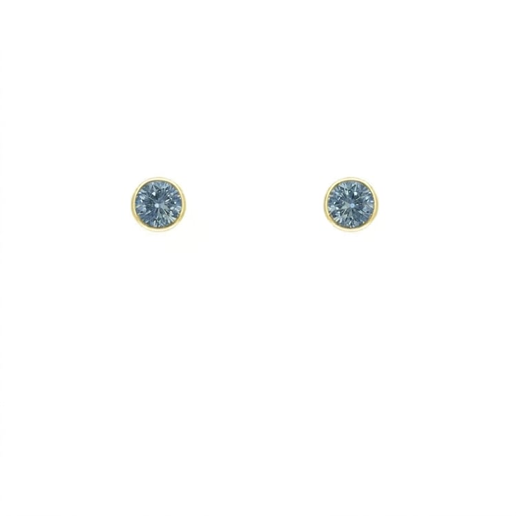 Minimalistické bezel náušnice so zafírmi Viosa