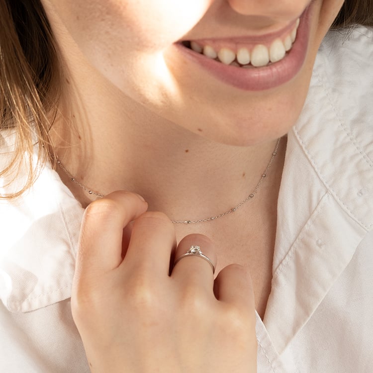 Zlatý zásnubný prsteň s 0.50ct certifikovaným lab-grown diamantom Hye 148321