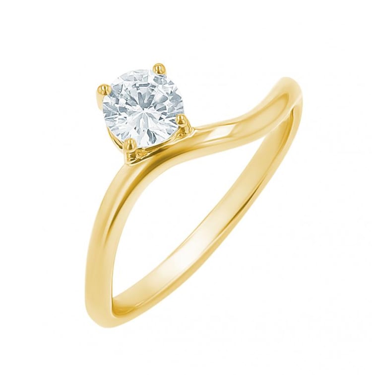 Prsteň s round lab-grown diamantom 155397