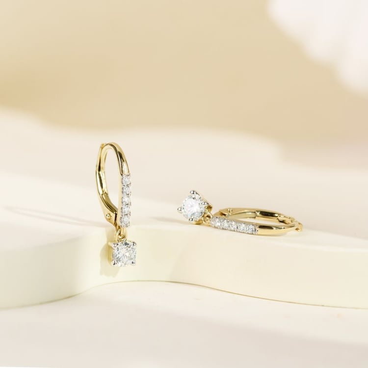 Strieborné visiací náušnice s prírodnými diamantmi 158805