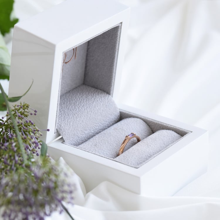 prsteň s ametystom z ružového zlata 82390