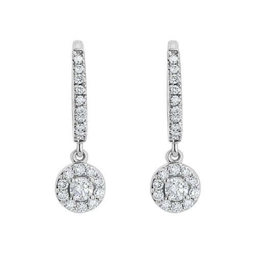 Zlaté kruhové náušnice s 0.09ct prírodným diamantom Namita