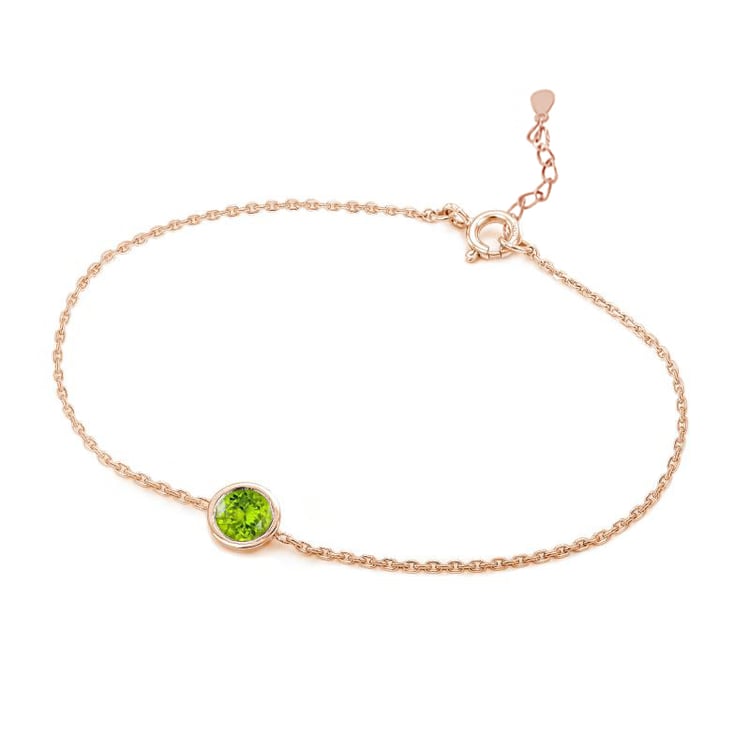 Strieborný náramok s olivínom Rollie 104942