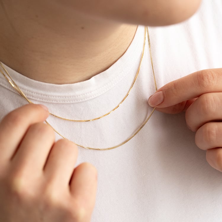 Panzer retiazka 45 cm z 14k zlata 135357