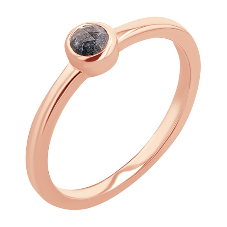 Zlatý prsteň so salt and pepper diamantom Kathleen 116753