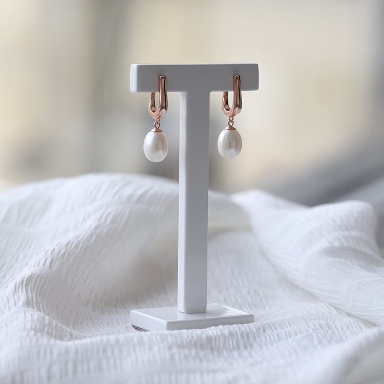 Vsiace náušnice s perlami 65619