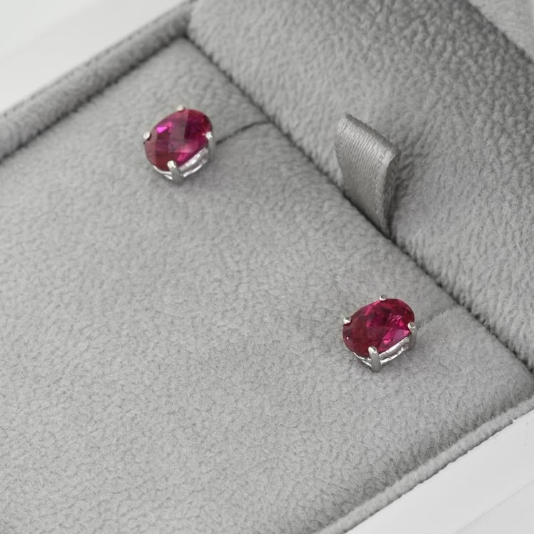 Náušnice s rubínmi 38809
