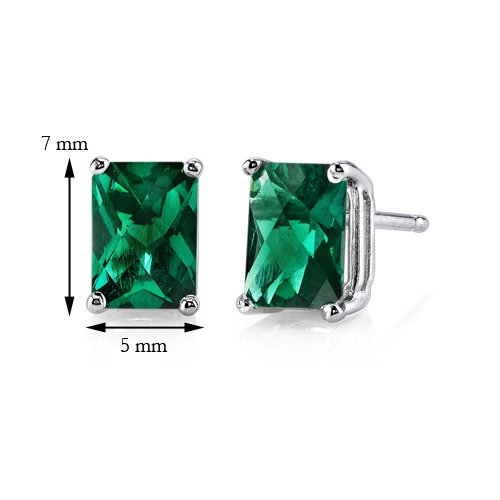 Zlaté náušnice s emerald smaragdmi Haley