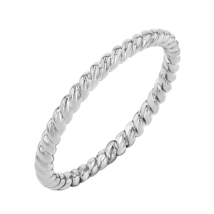 Strieborný prepletený prsteň Twisty 143324