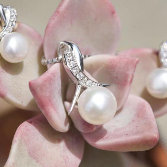 Perlové náušnice 14668