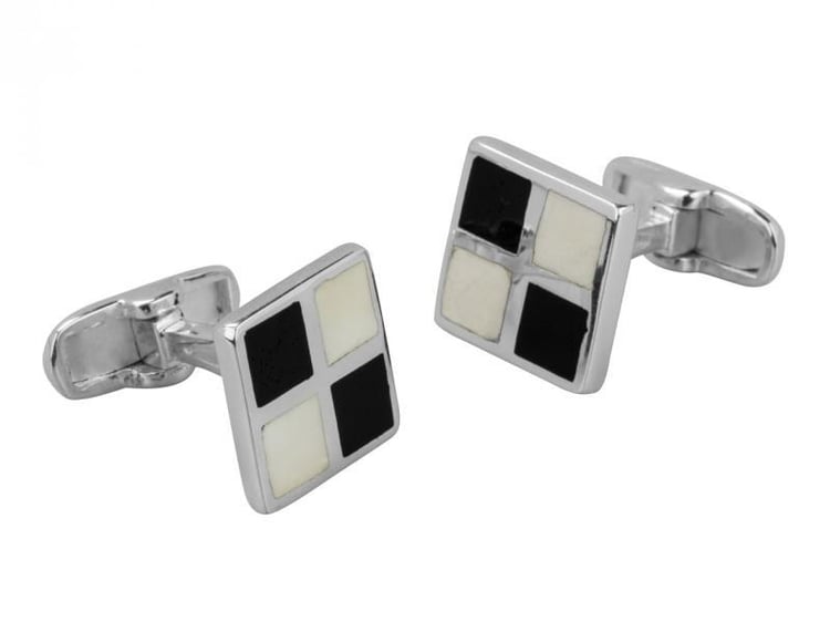 Šachovité manžetové gombíky Salem