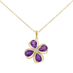 Prívesok s ametystovým štvorlístkom Ravis