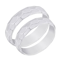 Lesklé tepané svadobné obrúčky zo zlata Fleure