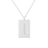 Zlatý obdĺžnikový prívesok s obojstranným gravírom Montel