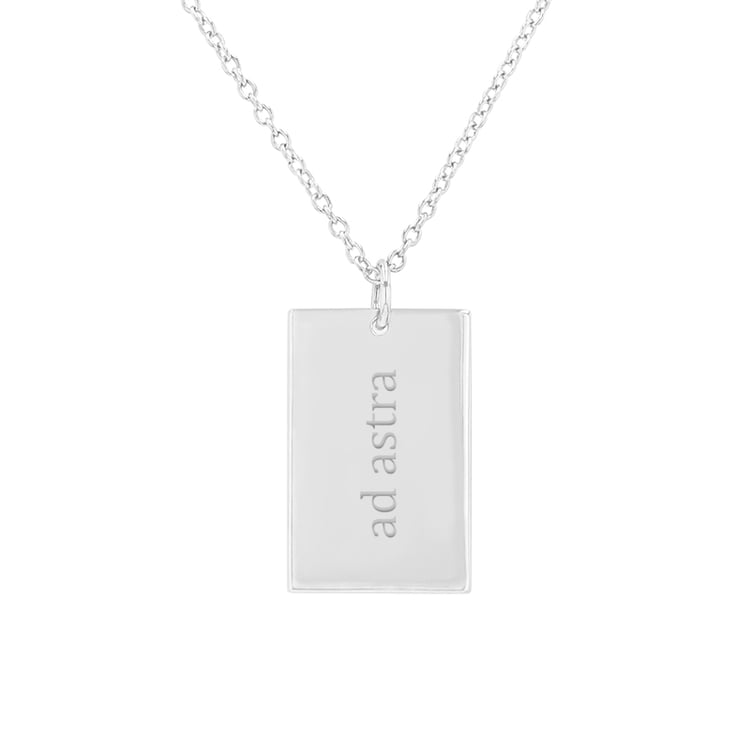 Zlatý obdĺžnikový prívesok s obojstranným gravírom Montel