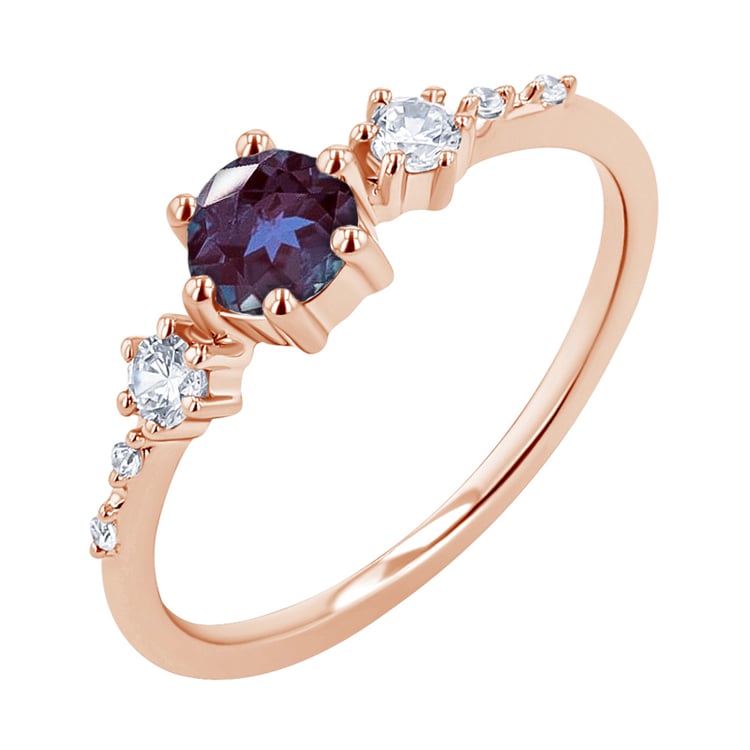 Zásnubný prsteň s lab-grown alexandritom a diamantmi Willa 145400