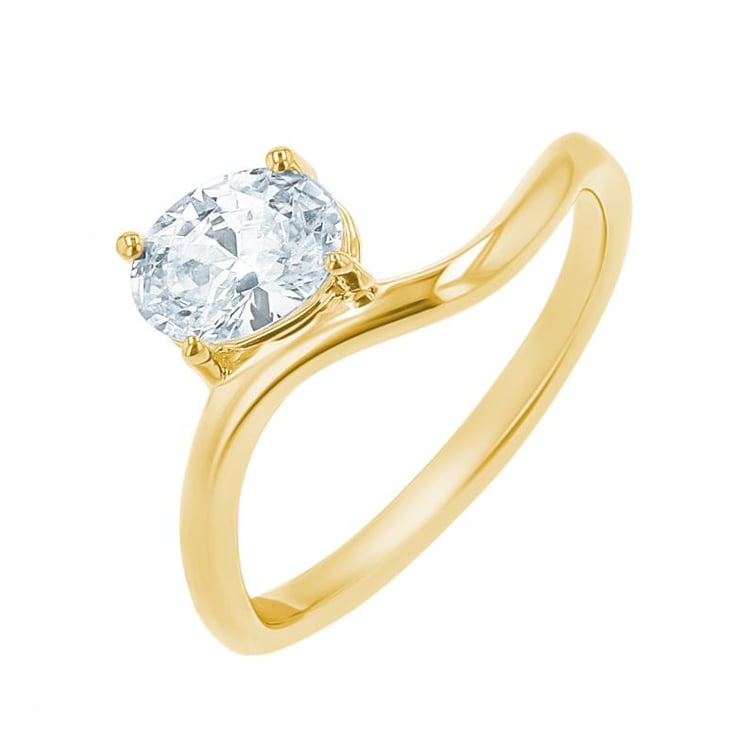 Zásnubný prsteň s oválnym diamantom 155403