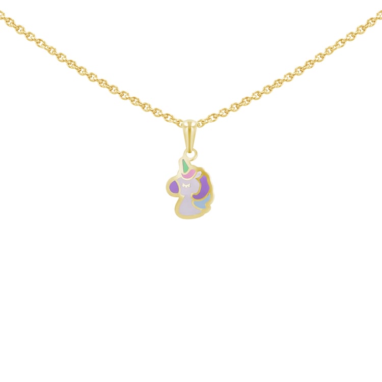 Zlatý detský prívesok s jednorožcom Anika