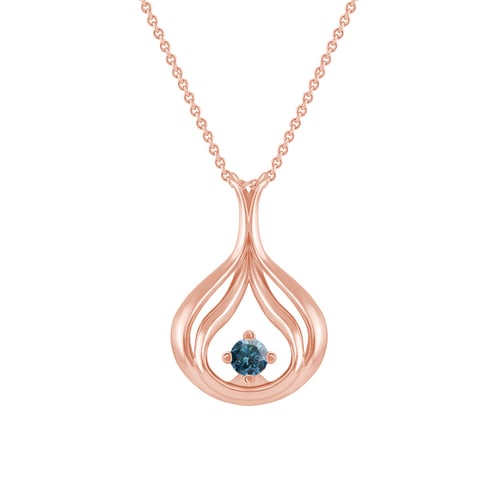 Elegantný zlatý prívesok s modrým diamantom Havannah