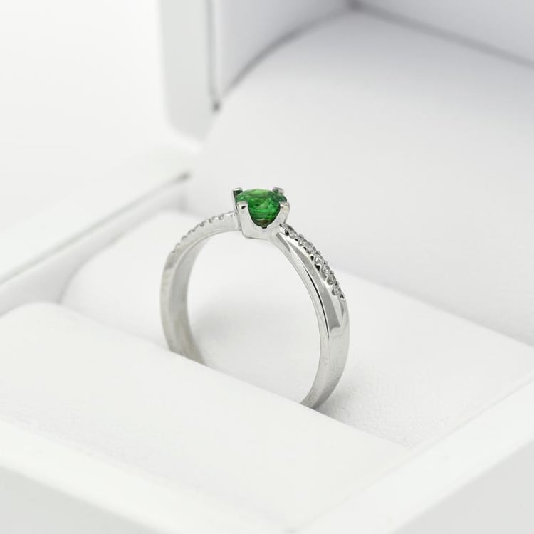 Granátový zlatý prsteň 16173