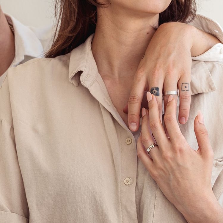 Set prsteňov s možnosťou výberu diamantu Lazane 131843