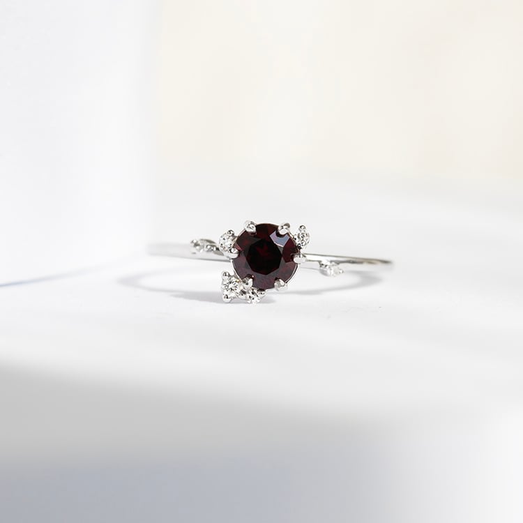 Cluster kolekcia šperkov s českými granátmi a diamantmi Odette 143999