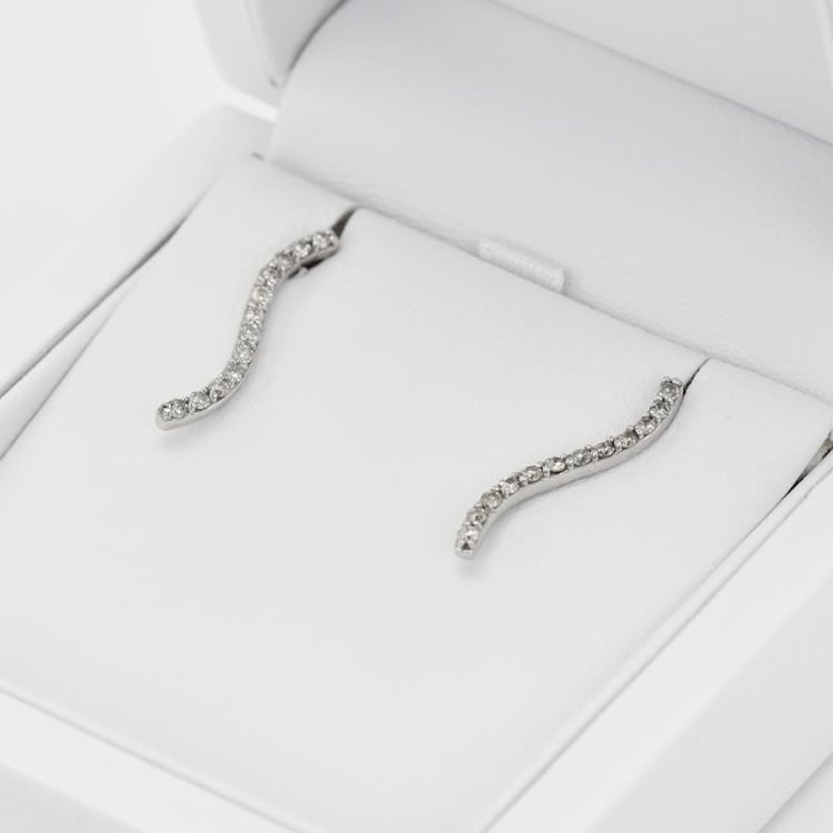 Diamantové crawler náušnice Cairine 15307