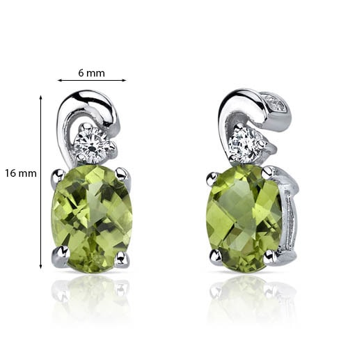 Olivínové strieborné náušnice 21872