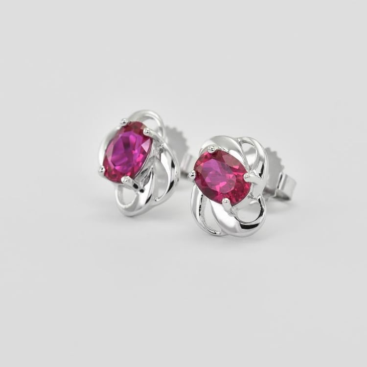 Rubínové náušnice 28277