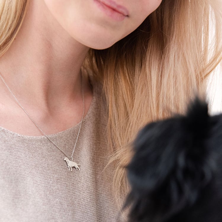 Prívesok v tvare psa s gravírom Labrador Retriever 98166