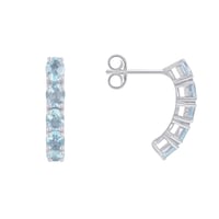 Strieborné náušnice s akvamarínmi Flavia