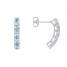 Strieborné náušnice s akvamarínmi Flavia