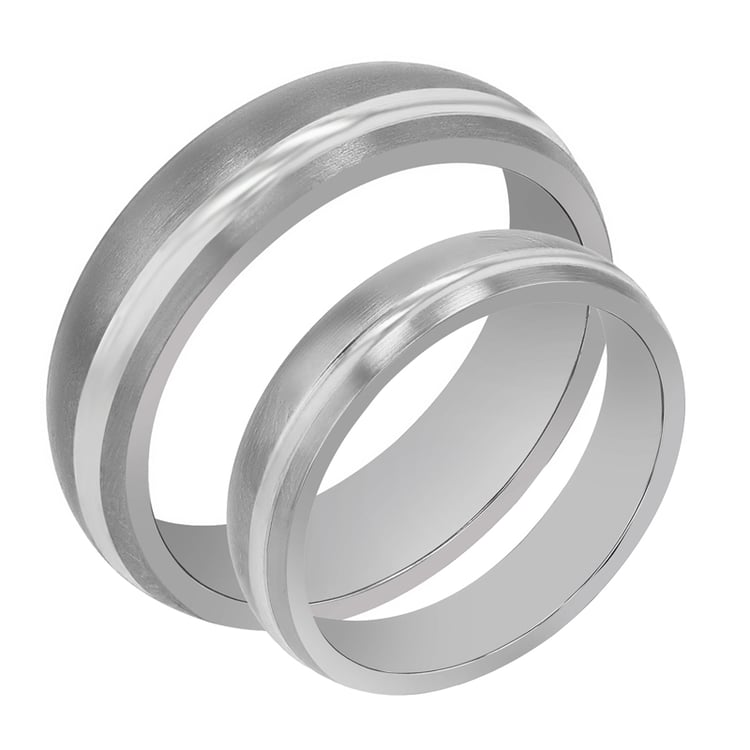 Snubné prstene z titánu a striebra Casper