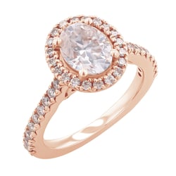 Zlatý elegantný zásnubný prsteň s moissanitom Joelle