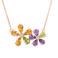 Drahokamové kvety v náhrdelníku Kyra