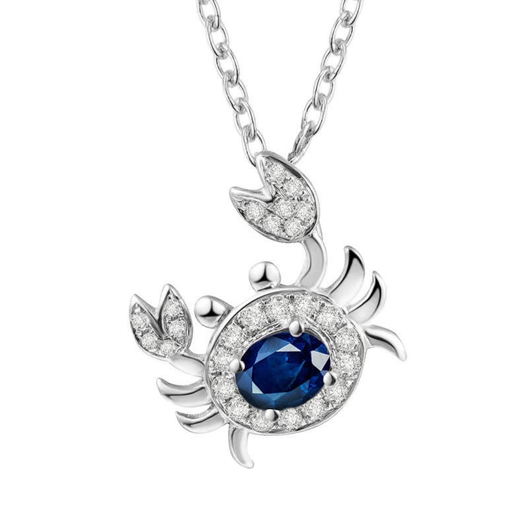 Prívesok v znamení Raka so zafírom a diamantmi Cancer 77823