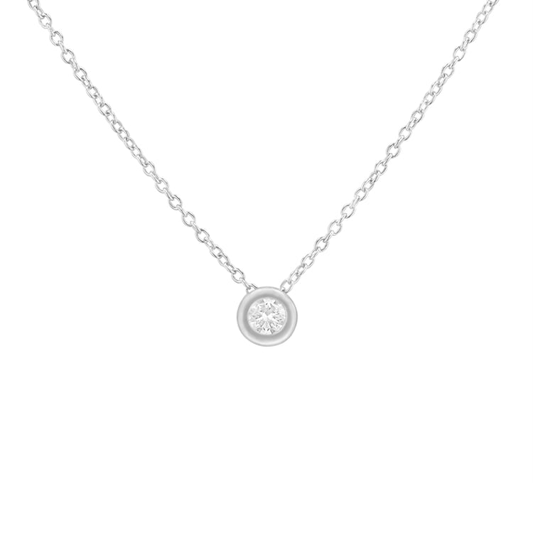 Diamantový prívesok v minimalistickom štýle z bieleho zlata 85208