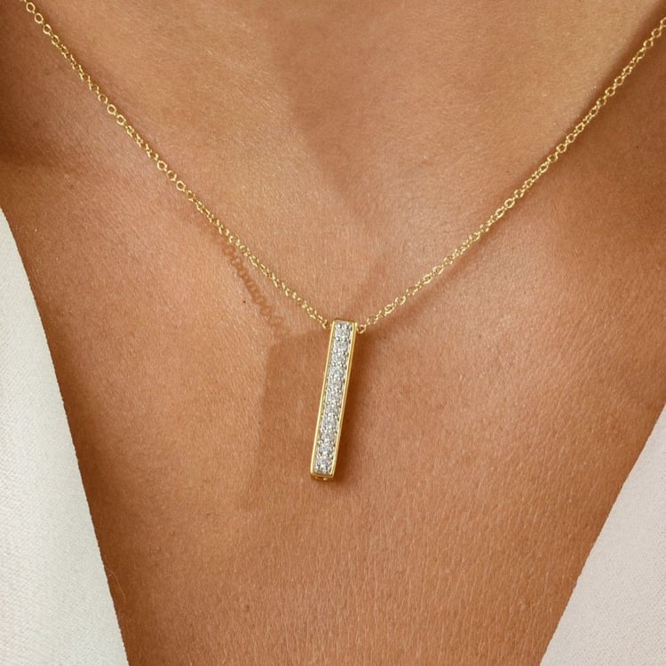 Zlatý prívěsok s lab-grown diamantmi Ola 161485