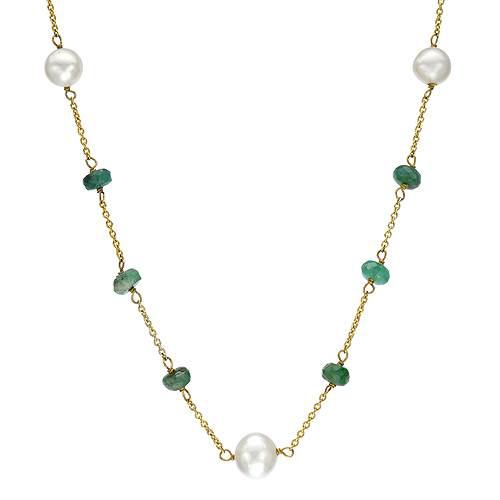 Náhrdelník so smaragdmi