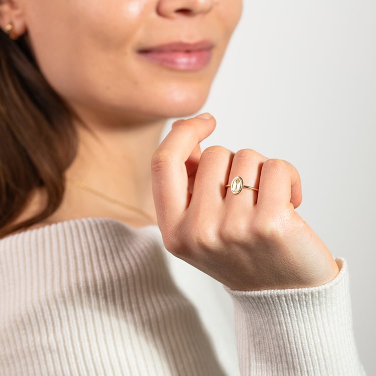 Oválny prsteň s gravírom ruže Malý princ 150615