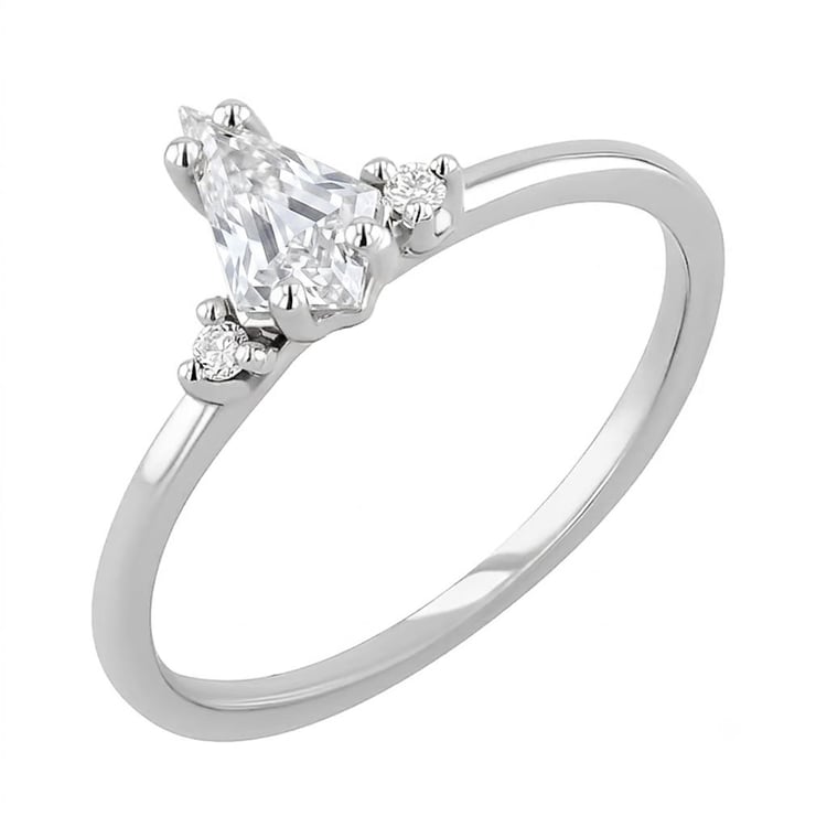 Cluster prsteň zo zlata s 0.41ct IGI certifikovaným lab-grown diamantom Isolde