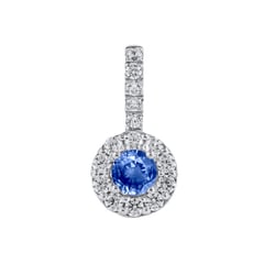 Strieborný elegantný prívesok s modrým zafírom a lab-grown diamantmi Harvey