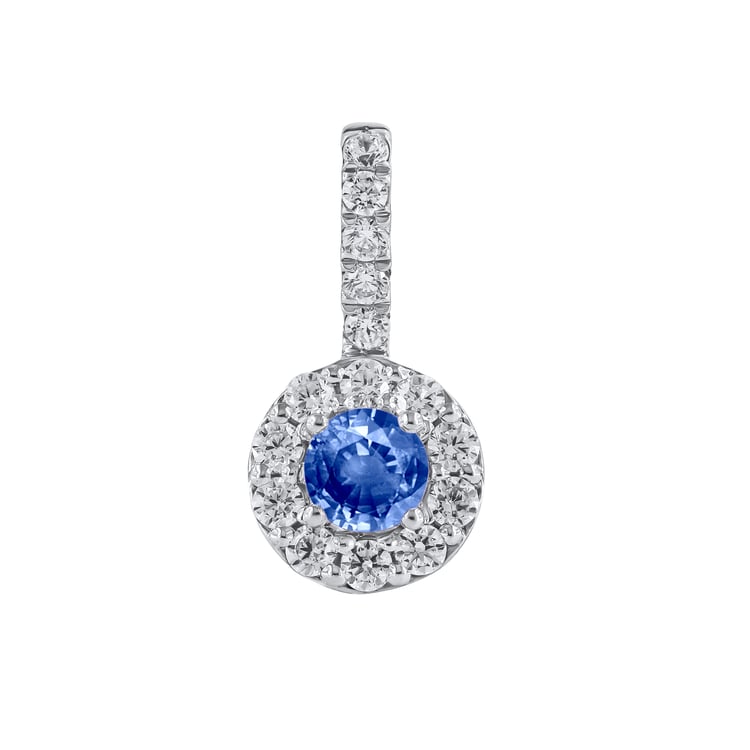 Elegantný prívesok s modrým zafírom a lab-grown diamantmi Harvey