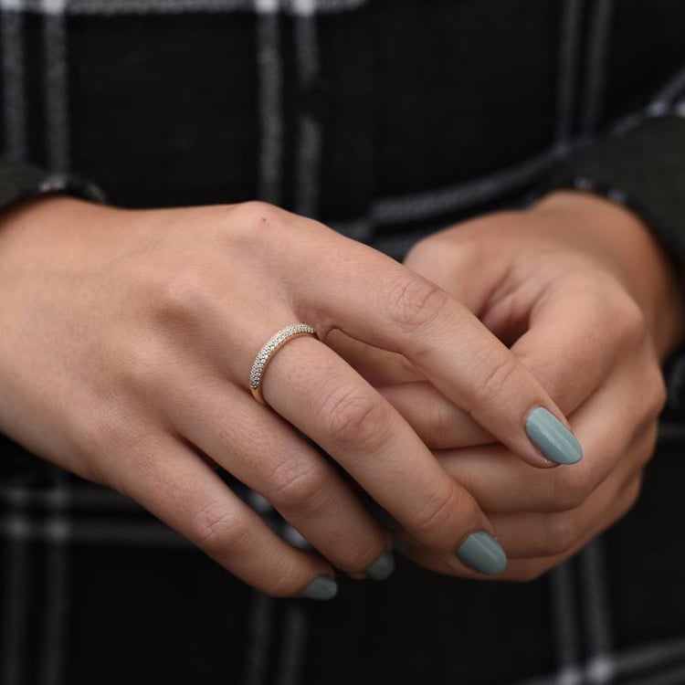 Zlatý diamantový eternity prsteň 48512